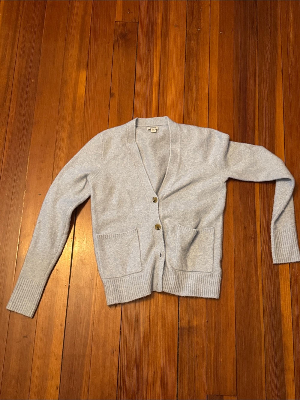Light Blue V-Neck Cardigan Sweater